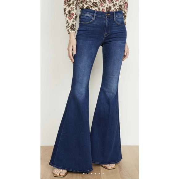 Frame Le High Super Flare Jeans Cantine Blue NWOT - Picture 2 of 11